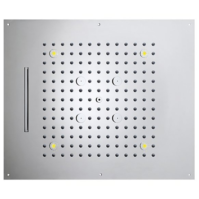 BOSSINI DREAM/3 Верхний душ 570 x 470 mm, 3 режима (дождь, каскад, туман), с 4 LED RGB, блок питания/управления, Cromoterapia, цвет: хром