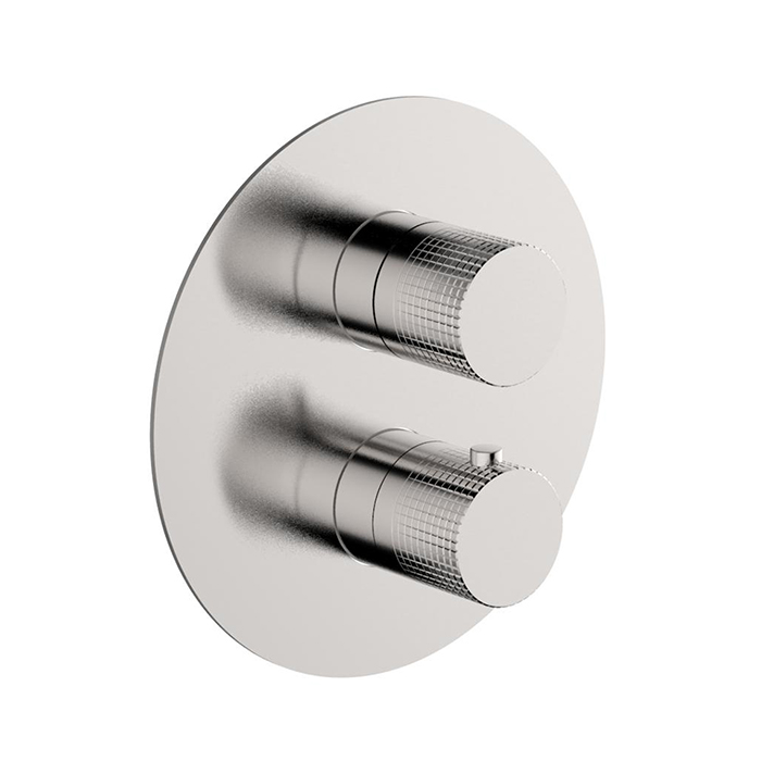 CISAL X32 Смеситель термостатический на 2 выхода, цвет Brushed Stainless Steel (без внутр части ZA018101)