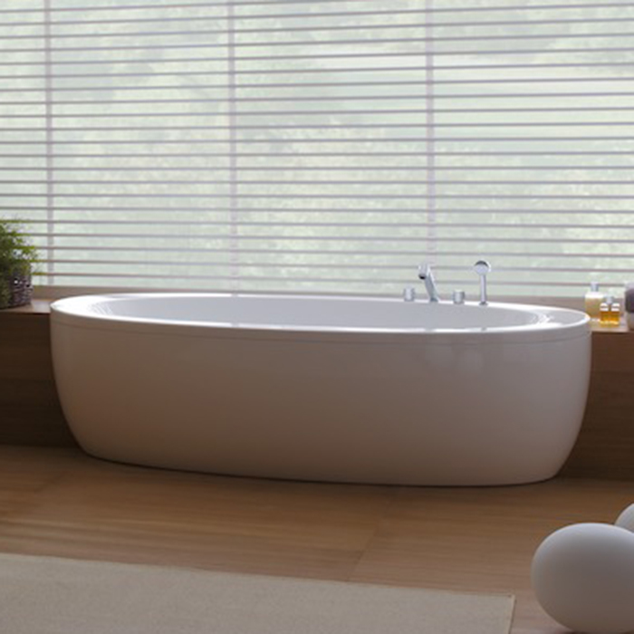 Laufen Alessi One Ванна 2030x1020x460мм, свободностоящая, гидромассаж, подсветка, дезинф, с каркасом и панелью, материал: акрил, цвет: белый
