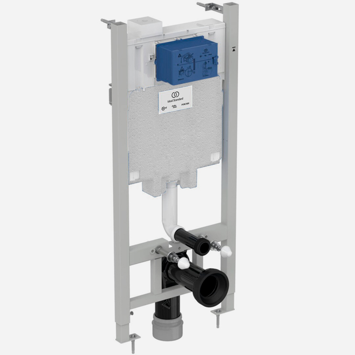 Ideal Standard Prosys Eco Frame 2 Инсталляция для подвесного унитаза, 50хh115х13 см, 6/3 л (регулировка до 4,5/3 л) с крепежом, без кнопки смыва