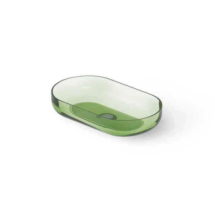 DEA DESIGN Washbasins Раковина настольная 58x34xh12 см, материал: Glasstech прозрачная смола, цвет: Emerald R3