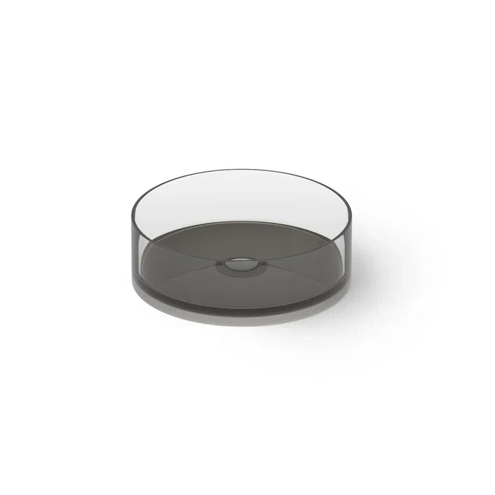 DEA DESIGN Washbasins Раковина настольная 45x45xh14,5 см, материал: Glasstech прозрачная смола, цвет: Smoky Black R4