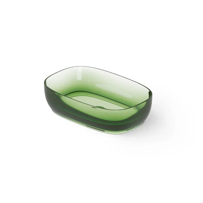 DEA DESIGN Washbasins Раковина настольная 55x36xh14 см, материал: Glasstech прозрачная смола, цвет: Emerald R3