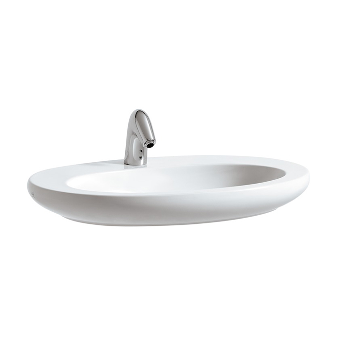 Laufen Alessi One Раковина полувстр 750х520х90мм с 1 отв., с покр. LLC, цвет: белый (последнюю со Склада продаем с базой 4.2403.3.097.630!)