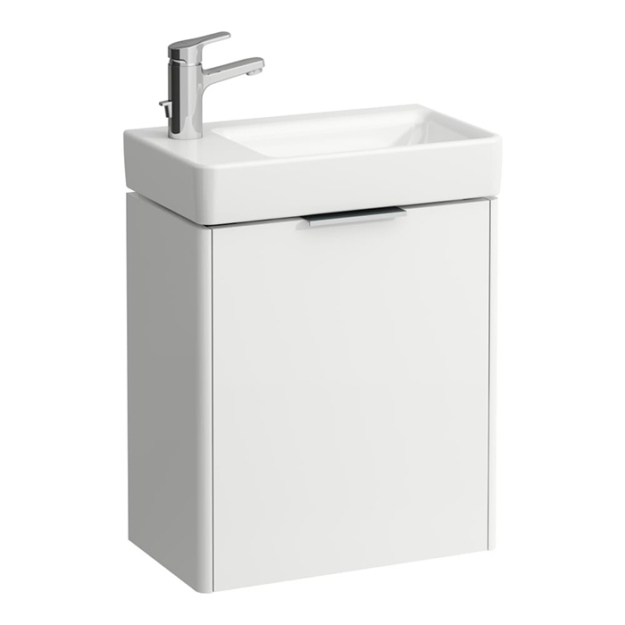 Laufen Base База для мини раковины 815955, 470x265x530 мм, 1 дверца, петли слева, органайзер для ящика, цвет белый матовый