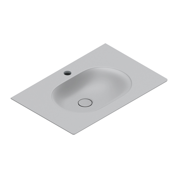 Catalano SFERA Раковина консоль 75x50, с 1 отв. под смеситель, покрытие Cataglaze+ , цвет Cemento Satinato