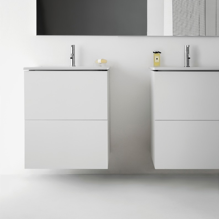 Laufen Kartell комплект: тумба с керамич раковиной с 1 отв. под смес, цвет бел 600х500х725мм, с 2 выдв. ящик, цвет: белый матов (НЕ произв!)
