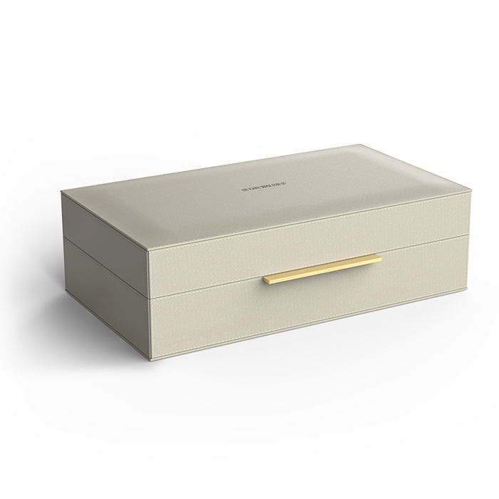Decor Walther BROWNIE BOX L - универсальная коробка 30х18хh9,5 см, искусственная кожа,, цвет песочный