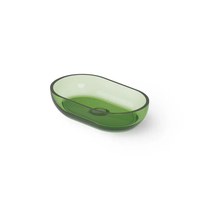 DEA DESIGN Washbasins Раковина настольная 55x32xh13 см, материал: Glasstech прозрачная смола, цвет: Emerald R3