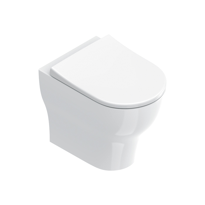 Catalano Sfera Унитаз напольный 52x35, безободковый, универс.слив, смыв Tornado, покрытие Cataglaze+, без крепежа, цвет белый глянцевый