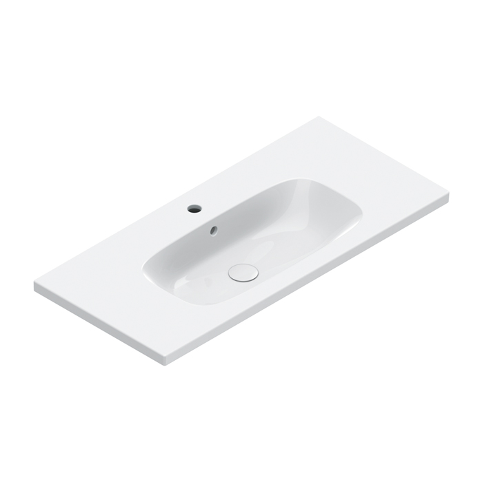 Catalano ALVEA Раковина 100x46, с 1 отв. под смеситель, покрытие Cataglaze+, цвет белый глянцевый