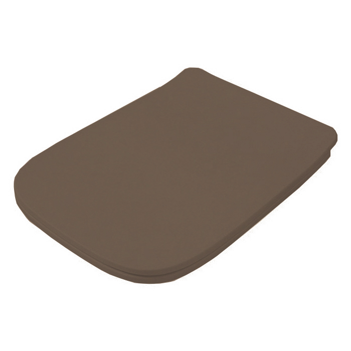 ARTCERAM A16 Сиденье с крышкой для унитаза, с микролифтом, петли хром, цвет Brown tortora