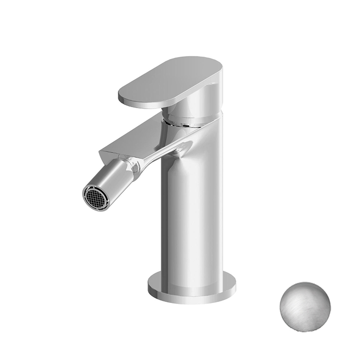 Gattoni H2Omix7000 Смеситель для биде с донным клапаном, излив 108,8 мм цвет Nickel spazzolato