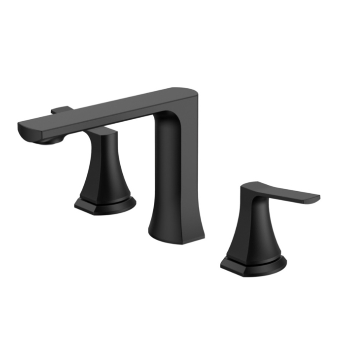 NEMO NM-1315MB Смеситель для раковины на 3 отверстия с донным клапаном MATTE BLACK (ЧЕРНЫЙ МАТОВЫЙ)