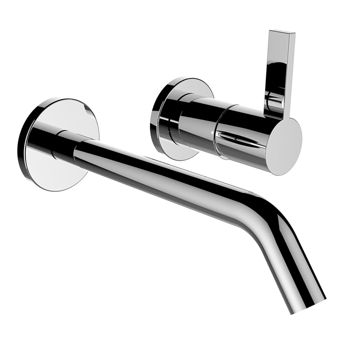 Laufen Kartell Cмеситель для раковины настенный (внешняя часть), для установки с Simibox 2-Point, хром (нужна встройка HF574049000000)
