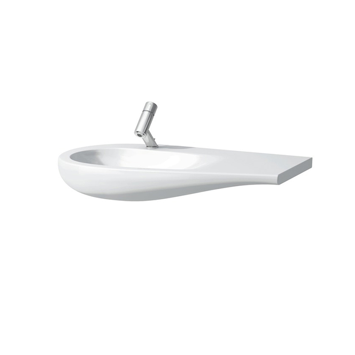 Laufen Alessi One Раковина 900х500х165мм с 1 отв. под смеситель, полка справа, с покр. LLC, цвет: белый