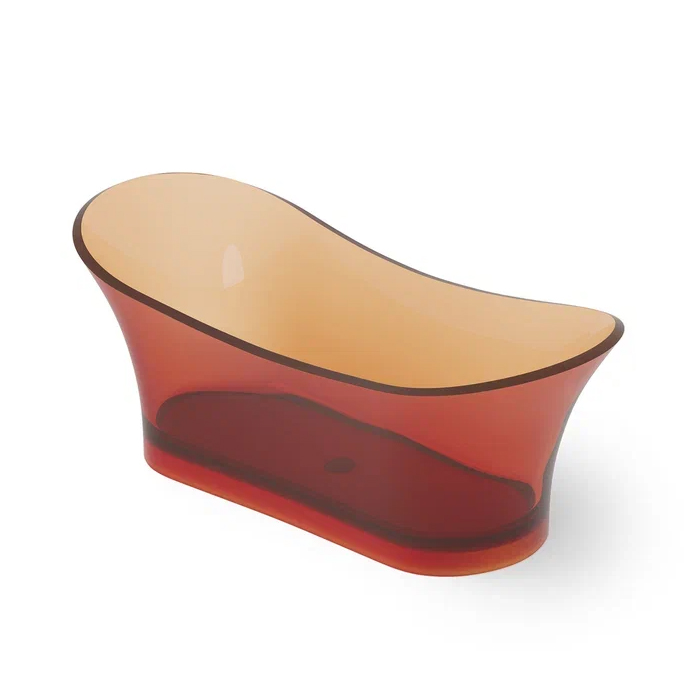 DEA DESIGN Elegant Ванна отдельностоящая 175x75xh68 см, материал: Glasstech прозрачная смола, цвет: Sunset R1