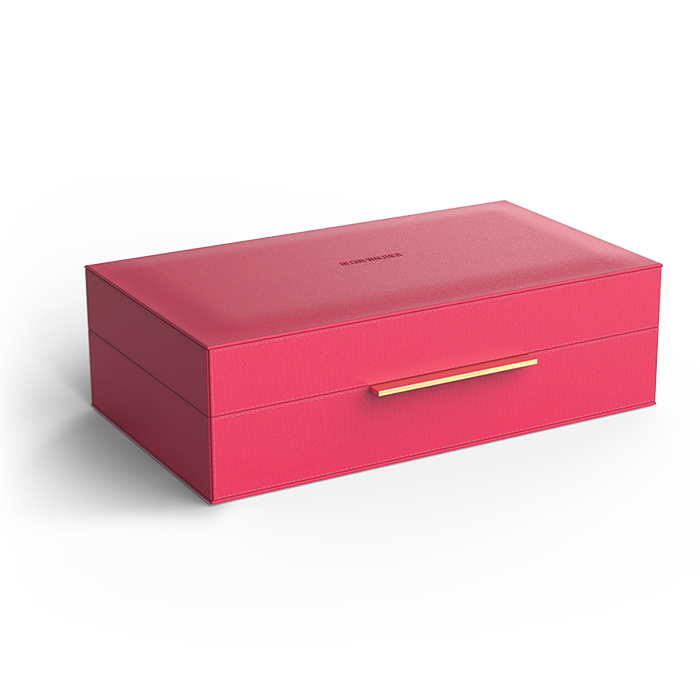 Decor Walther BROWNIE BOX L - универсальная коробка 30х18хh9,5 см, искусственная кожа,, цвет пурпурный