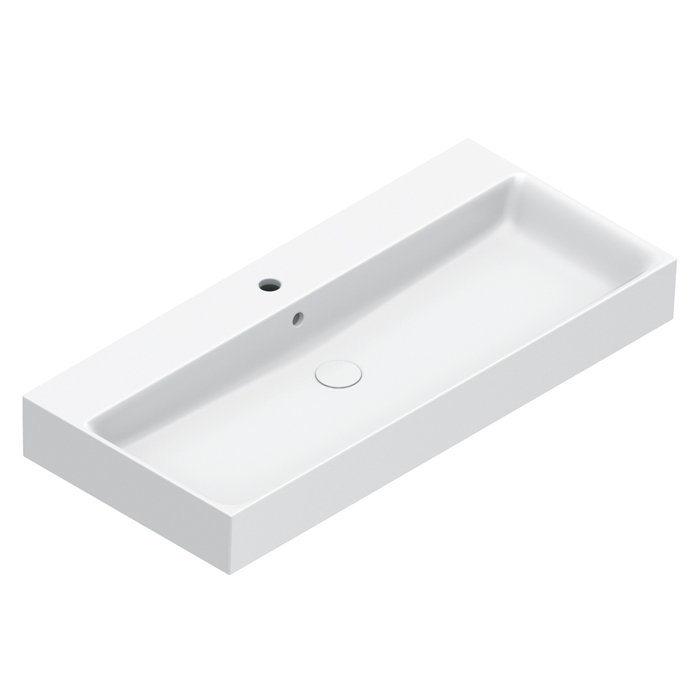 Catalano PREMIUM Раковина 100x47, с 1 отв. под смеситель, покрытие Cataglaze+, цвет белый глянцевый