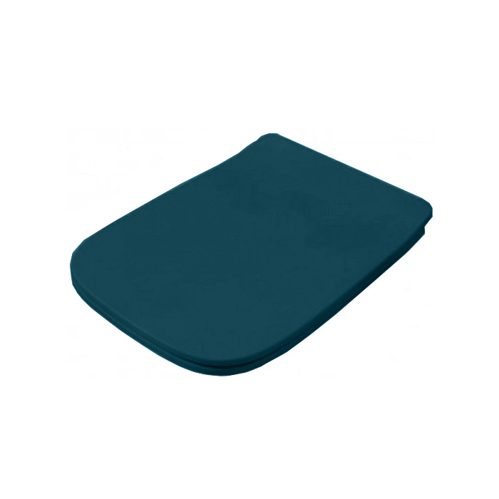 Artceram A16 Крышка с сиденьем Slim для унитаза, механизм soft-close, цвет petrolio/хром