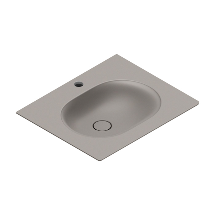 Catalano SFERA Раковина консоль 60x50, с 1 отв. под смеситель, покрытие Cataglaze+ , цвет Tortora Satinato