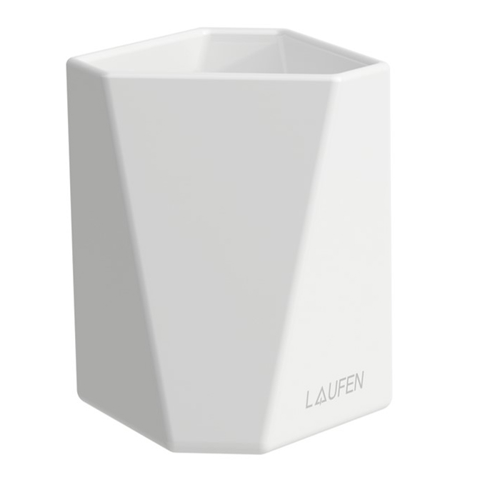 Laufen Home collection Керамический стакан 90х90х105 мм TRIO CUP, цвет белый