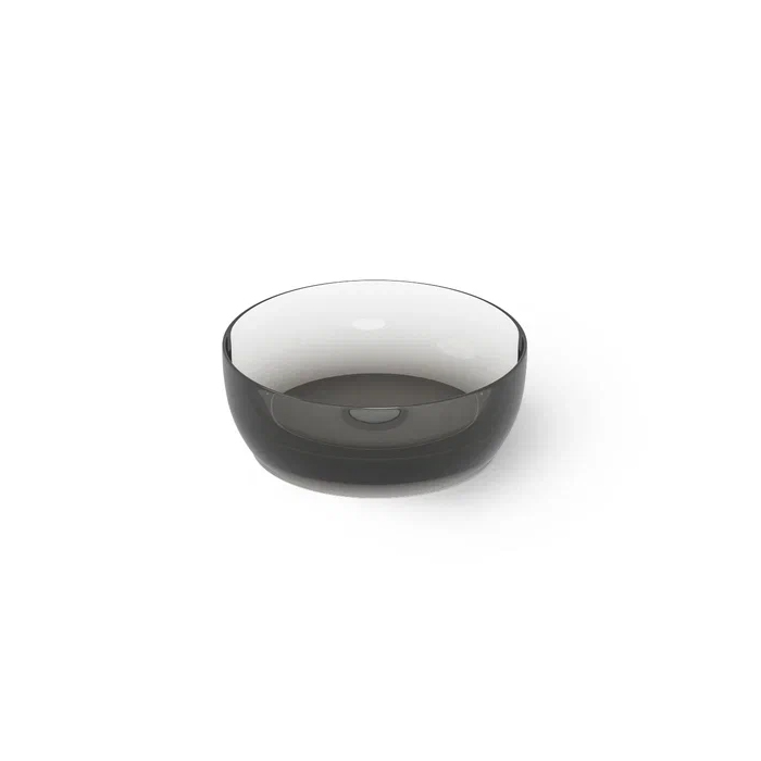 DEA DESIGN Washbasins Раковина настольная 40x40xh14 см, материал: Glasstech прозрачная смола, цвет: Smoky Black R4