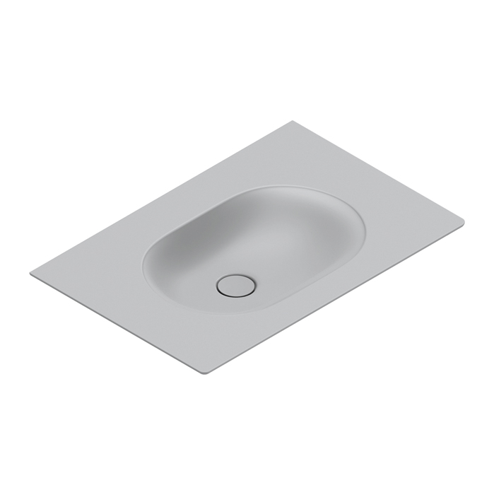 Catalano SFERA Раковина консоль 75x50, без отв. под смеситель, покрытие Cataglaze+, цвет Cemento Satinato