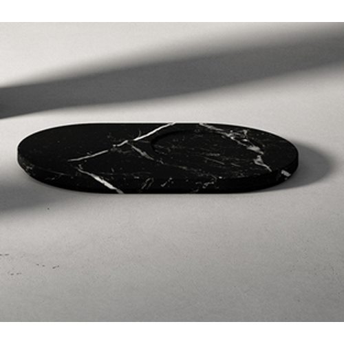 Agape Constellation Мыльница мраморная 25х16х1.5 см, мрамор Marquina, цвет: черный
