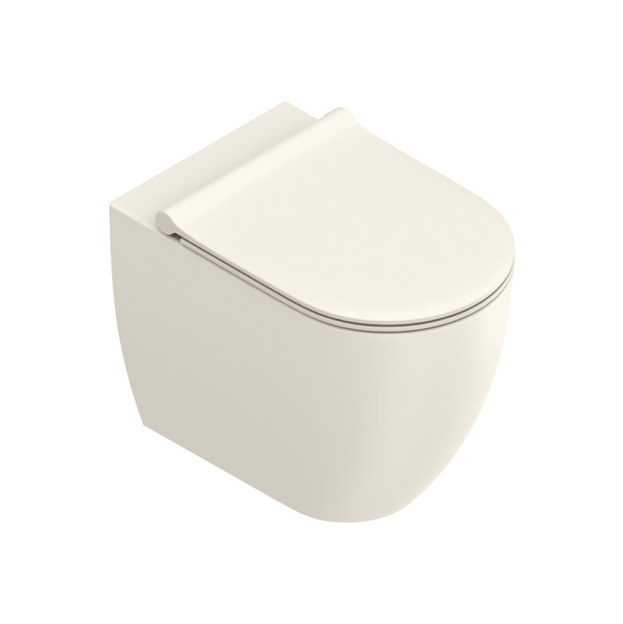Catalano SFERA Унитаз напольный 55x35, безободковый, универс.слив, смыв Tornado, покрытие Twinglaze+, без крепежа, цвет Lino Satinato