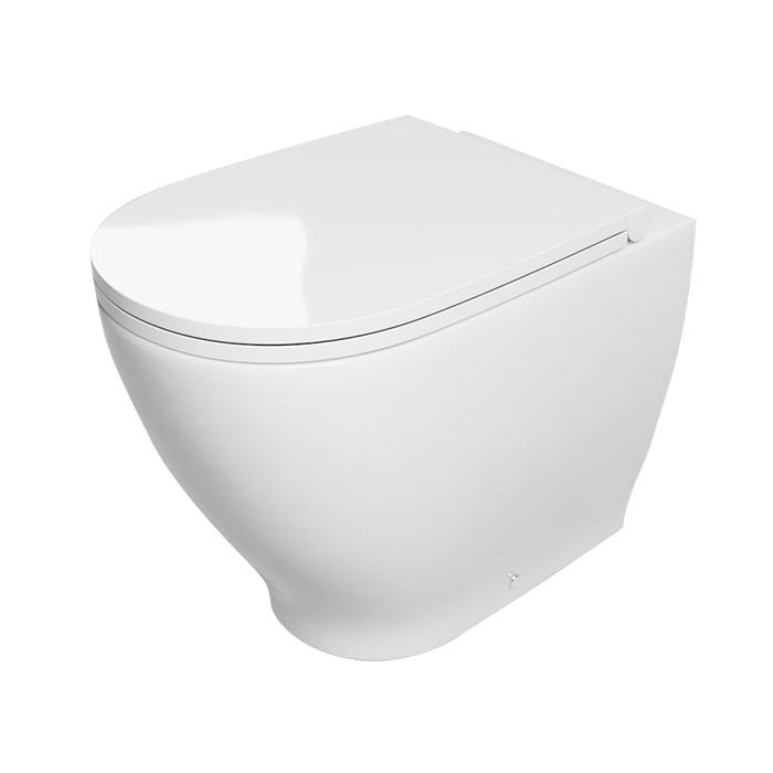 Kerasan Aquatech Унитаз напольный ,550х365х340 мм, безободковый,с крепежом WB5N, цвет: белый глянец