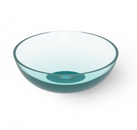 Dea Design Washbasins DD9038 500 R8 Раковина накладная Ø 500 мм (Lake Water Blue)