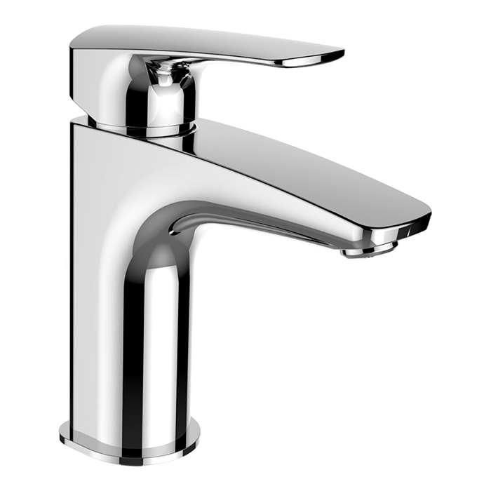 Laufen Laurin смеситель для раковины однорычажный, фиксированный излив 106 мм, Eco+, без донного клапана, цвет хром