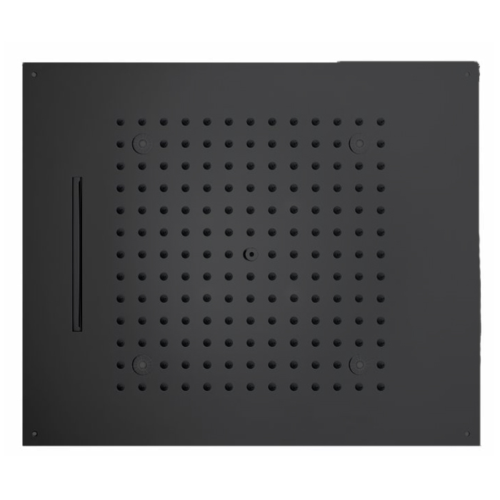 BOSSINI DREAM/2 Верхний душ 570 x 470 mm, 2 режима (дождь, каскад), с 4 LED (белый), блок питания/управления, цвет: черный матовый