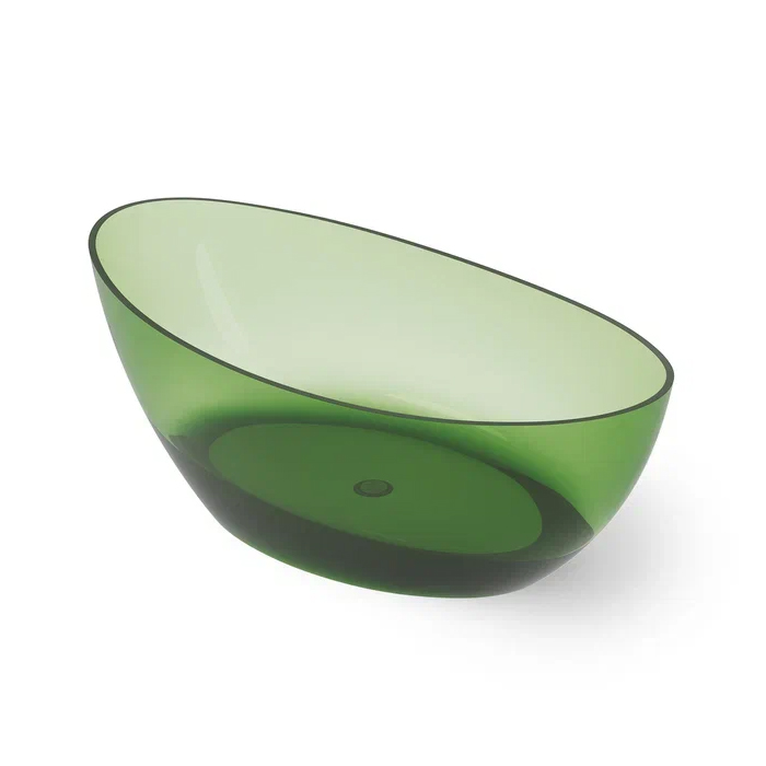 DEA DESIGN Elegant Ванна отдельностоящая 180x90xh62 cm, материал: Glasstech прозрачная смола, цвет: Emerald R3
