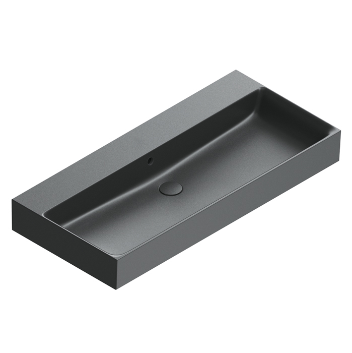 Catalano PREMIUM Раковина 100x47, без отв. под смеситель, покрытие Cataglaze+, цвет черный матовый