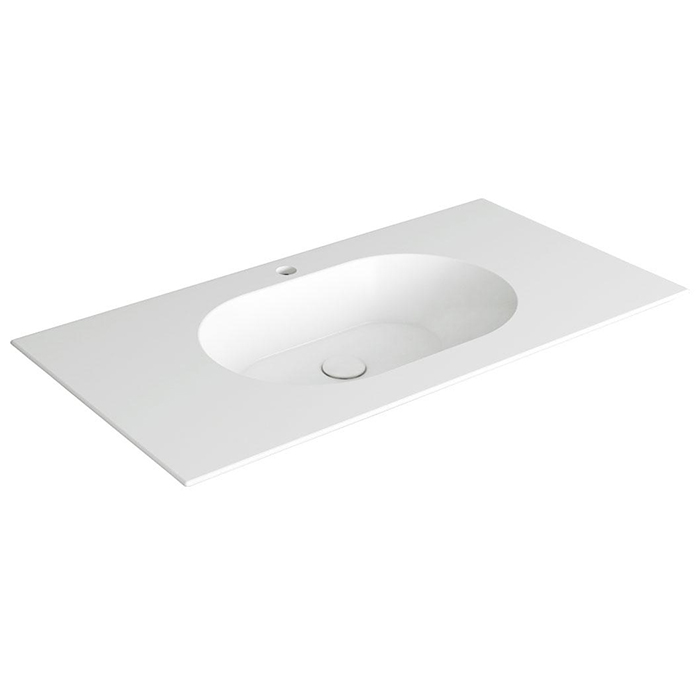 SIMAS WAVE Раковина на столешницу 100x50xh14,5 см, с 1 отв под смеситель,цвет BIANCO MATT
