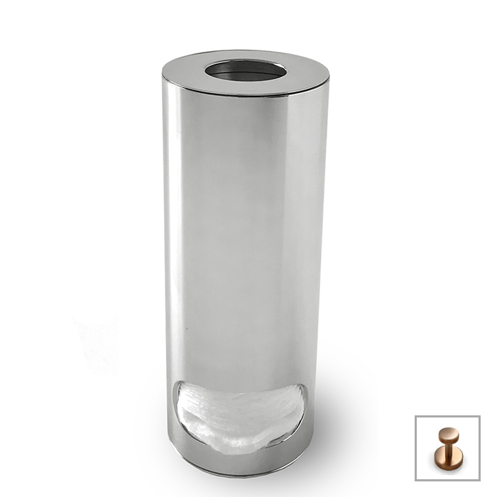 3SC Metal Tonda Контейнер для ватных дисков настольный d6xh15 см, цвет Warm Brushed Bronze PVD