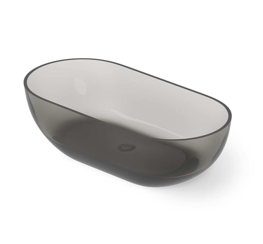 Dea Design Shadow DD8619 1650 R4 Ванна свободностоящая 1650*820 мм (Smoky Black)
