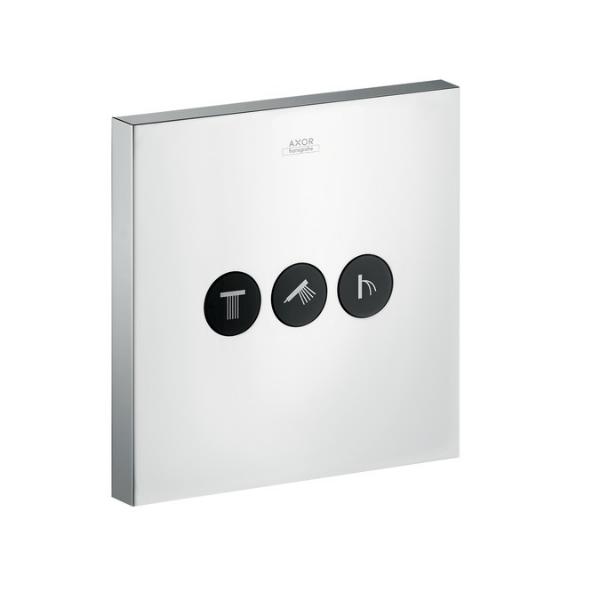 AX ShowerSelect Встраиваемый модуль с 3 запорными клапанами (внешняя часть), цвет: хром
