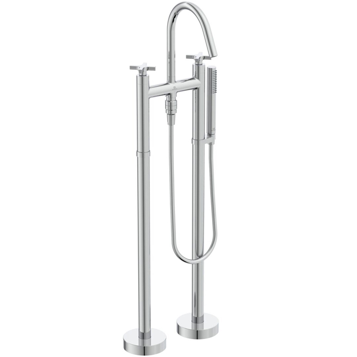 Ideal Standard Joy Neo Смеситель для ванны, напольный, с душевым набором, шлангом IDEALFLEX® 125см, цвет: хром