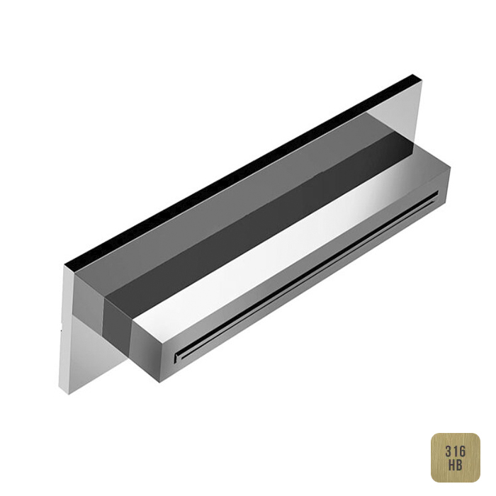 ALMAR Излив настенный 346×80 мм, "водопад" цвет High Brass Brushed PVD