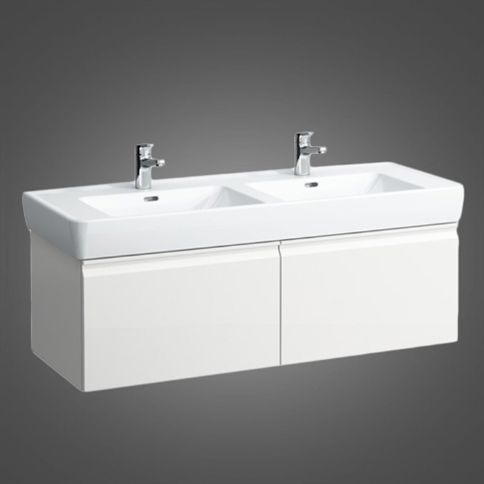 Laufen Pro Шкафчик Pro 1220x450x390 мм под раковину 8.1496.7, 2 выдв ящика, цвет белый матовый