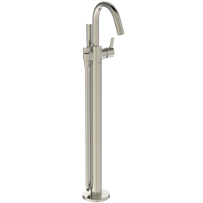 Ideal Standard Joy Смеситель для ванны, напольный, с ручным душем, цвет: PVD Silver Storm