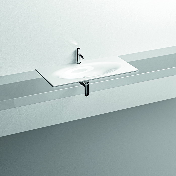 KERASAN SHAPE Раковина 1020х520 мм., встраиваемая, с 1 отверстием для смесителя, цвет белый глянцевый