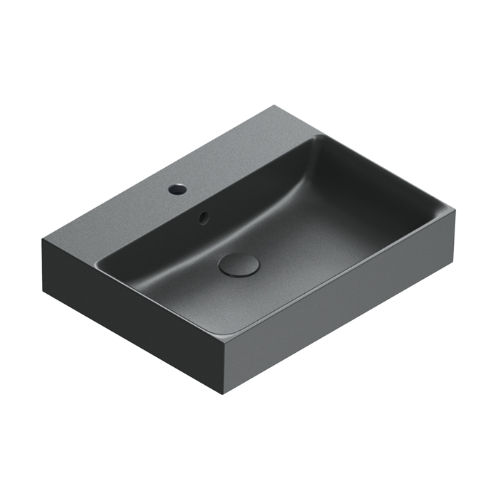 Catalano PREMIUM Раковина 60x47, с 1 отв. под смеситель, покрытие Cataglaze+ , цвет черный матовый