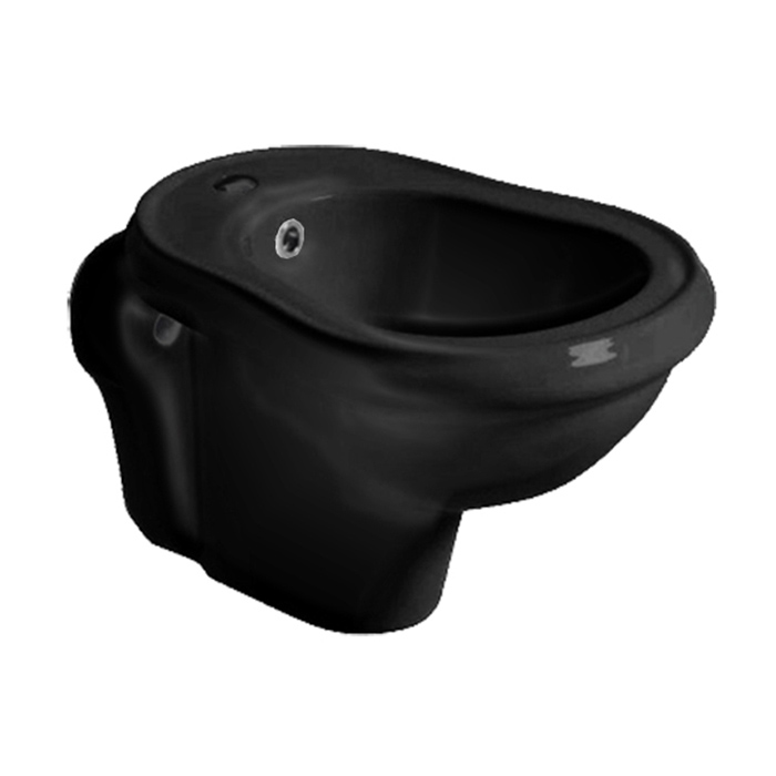 KERASAN Retro Биде подвесное 52*38см с 1 отв. под смеситель, цвет черный