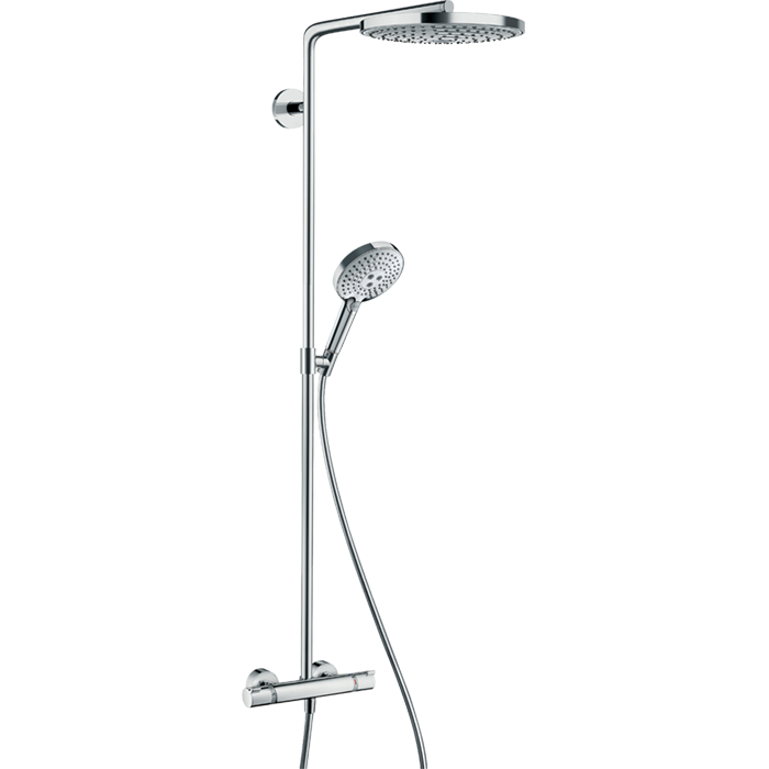 HG Raindance Select S Душевая система Showerpipe: верх.душ 240 2jet, ручн.душ, шланг, термостат, цвет: хром