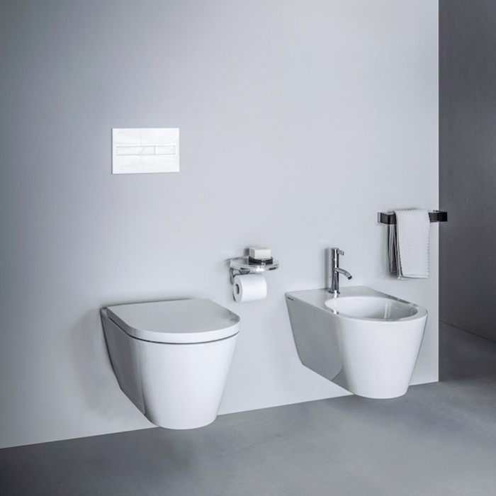 Laufen Kartell Биде подвесное 545х370х290мм, с 1 отв. под смеситель, без боковых отв, с покр. LLC, цвет: белый