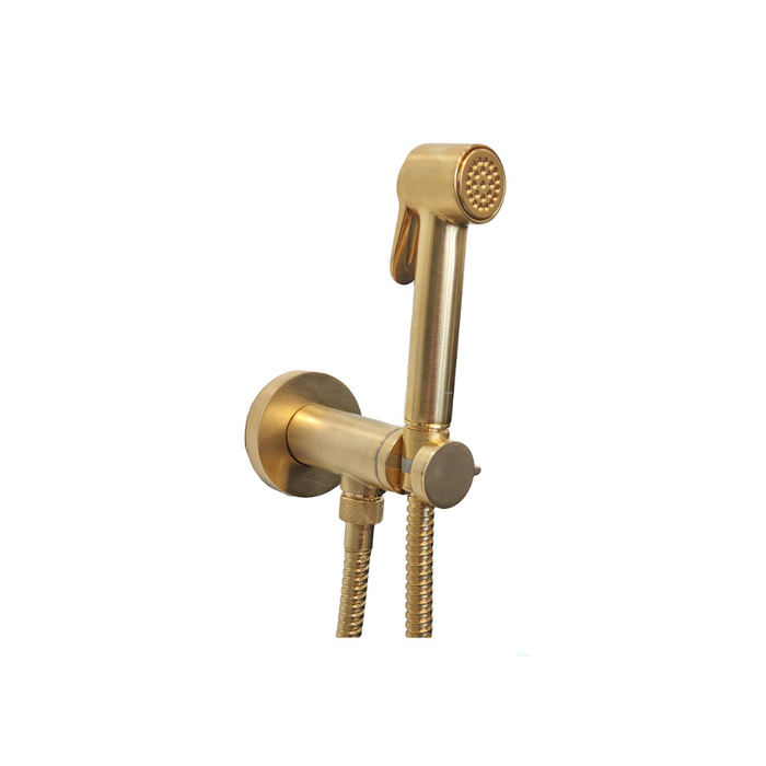 Bossini Ггиенический душ с прогрессивным смесителем, цвет: Brushed Gold PVD